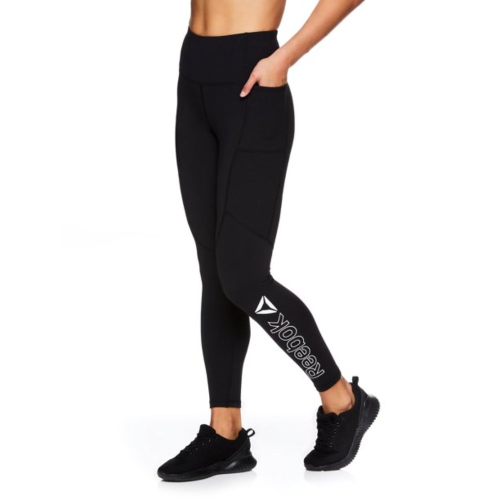 Reebok Essential Highrise Ankle Length Leggings with Pockets, 25" Inseam - Picture 4 of 4